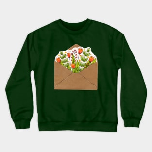 Floral envelope Crewneck Sweatshirt